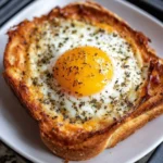 Delicious Air Fryer Egg and Cheese Toast served on a plate