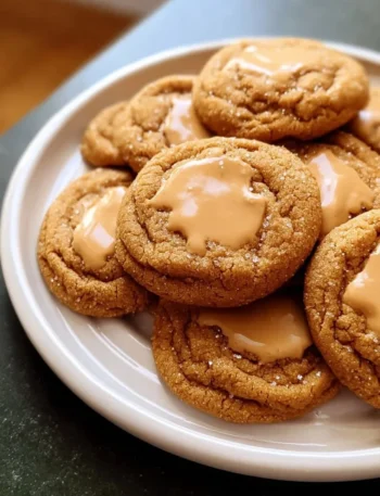 Freshly baked Brown Sugar Maple Cookies on a wooden surface