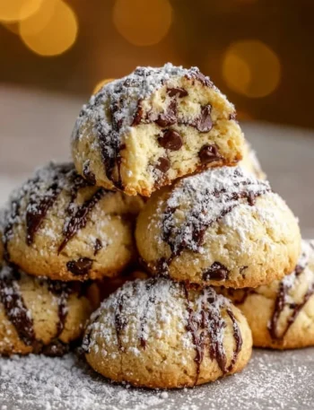 Delicious cannoli cookies filled with creamy ricotta and chocolate chips