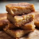 Freshly baked Cinnamon Sugar Blondies topped with a sweet cinnamon sprinkle