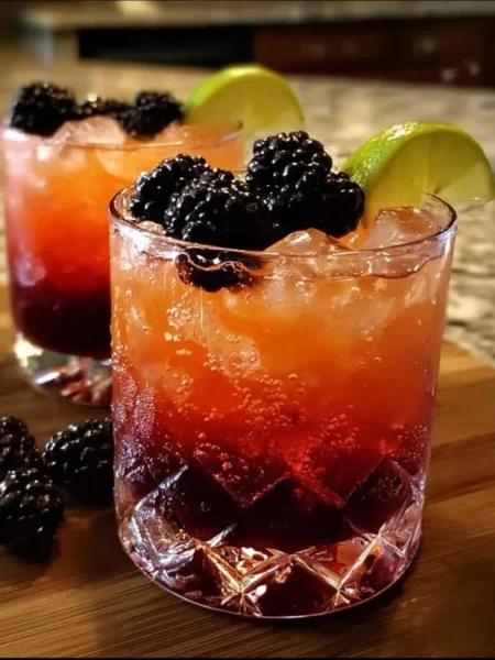 A beautiful sunset cocktail featuring Crown Royal Blackberry Whisky.