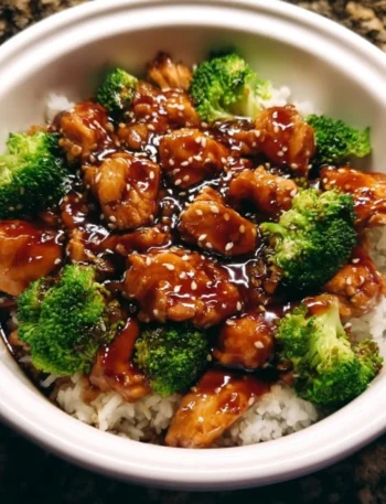 Delicious Dump and Go Crockpot Teriyaki Chicken dish served with rice and vegetables