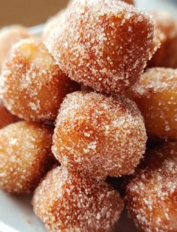 Healthy air fryer churro bites, crispy and delicious dessert treats.