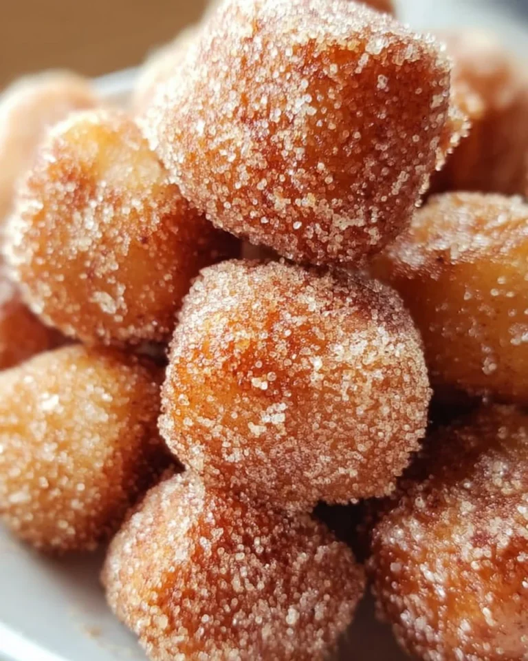 Healthy air fryer churro bites, crispy and delicious dessert treats.