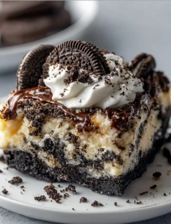Delicious Oreo Dump Cake made with 5 simple ingredients