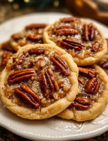 Delicious homemade pecan pie cookies with fresh pecans