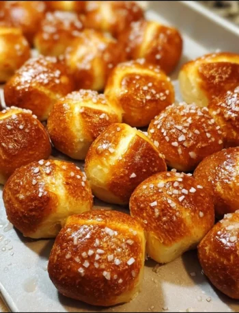 Delicious homemade pretzel bites served with mustard dip