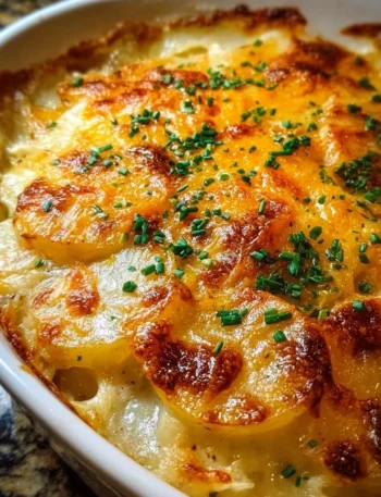 Ruth's Chris Gratin Potatoes served as a rich, cheesy side dish.