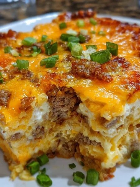 Ultimate overnight breakfast casserole with eggs, cheese, and veggies