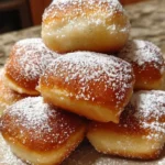 Vanilla French Doughnuts with a fluffy texture and sweet glaze.