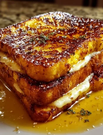Delicious Crème Brûlée French Toast with caramelized sugar topping