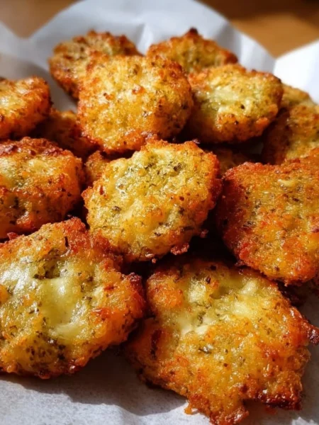 Crispy pickle cheese bites served on a plate for a tasty snack.