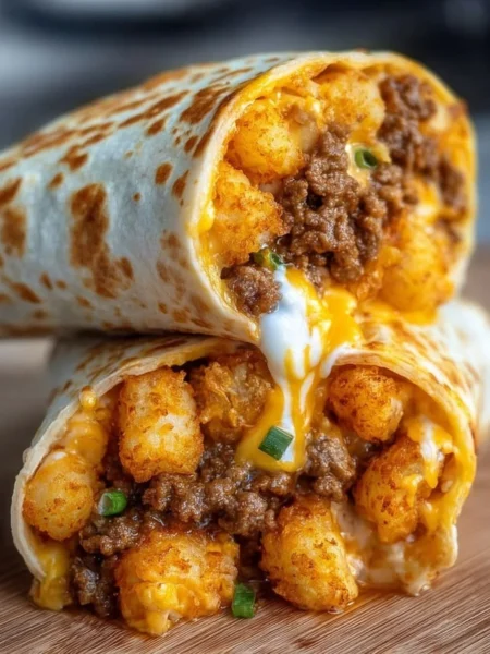 Easy cheesy potato burritos filled with creamy cheese and seasoned potatoes