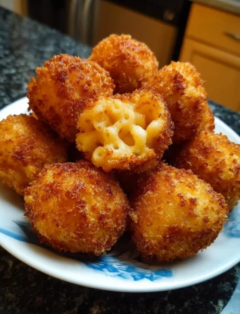 Delicious fried mac and cheese bites served with dipping sauce