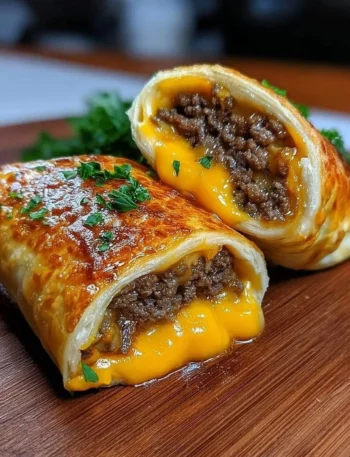 Garlic Butter Beef Cheeseburger Rollups on a plate, showcasing delicious flavors