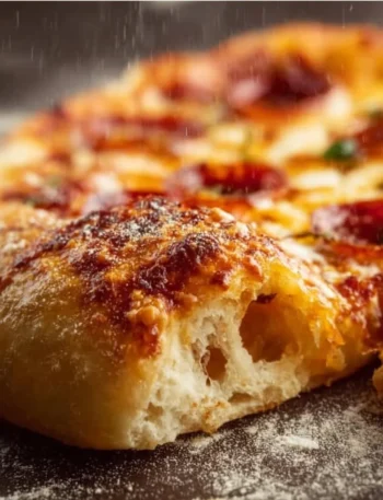 Quick Rise Pizza Dough ready for baking, perfect for homemade pizza.