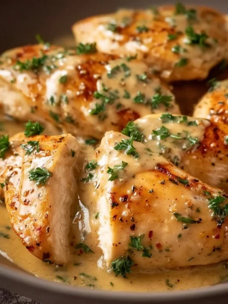 Delicious Ranch Chicken cooked in a crock pot