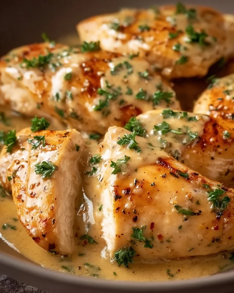 Delicious Ranch Chicken cooked in a crock pot