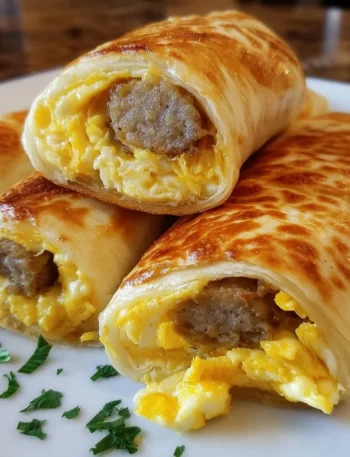 Sausage Egg Breakfast Roll-Ups - Quick and Easy Morning Recipe