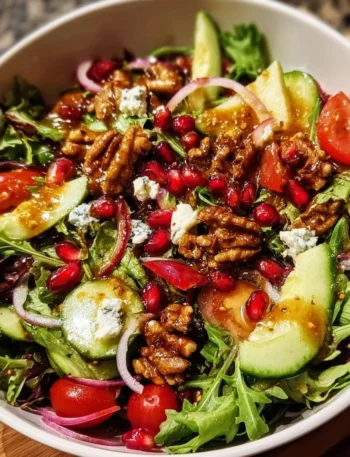 Festive Winter Christmas Salad with Honey Mustard Dressing