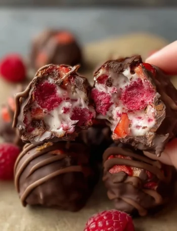 Chocolate strawberry yogurt clusters - a delicious chocolate snack