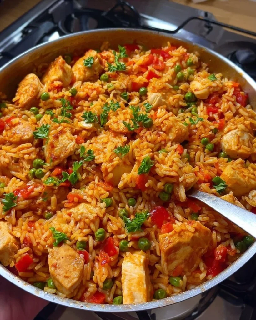 Delicious Serbian rice dish featuring chicken cooked in a healthy one-pot recipe